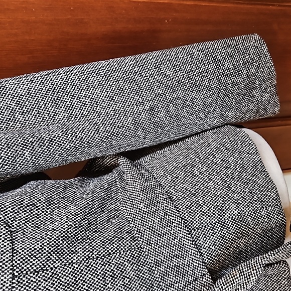 JONES NEW YORK BLAZER 4P SIGNATURE PETITE BLACK WHITE BUTTONS BELT COAT - Picture 7 of 10